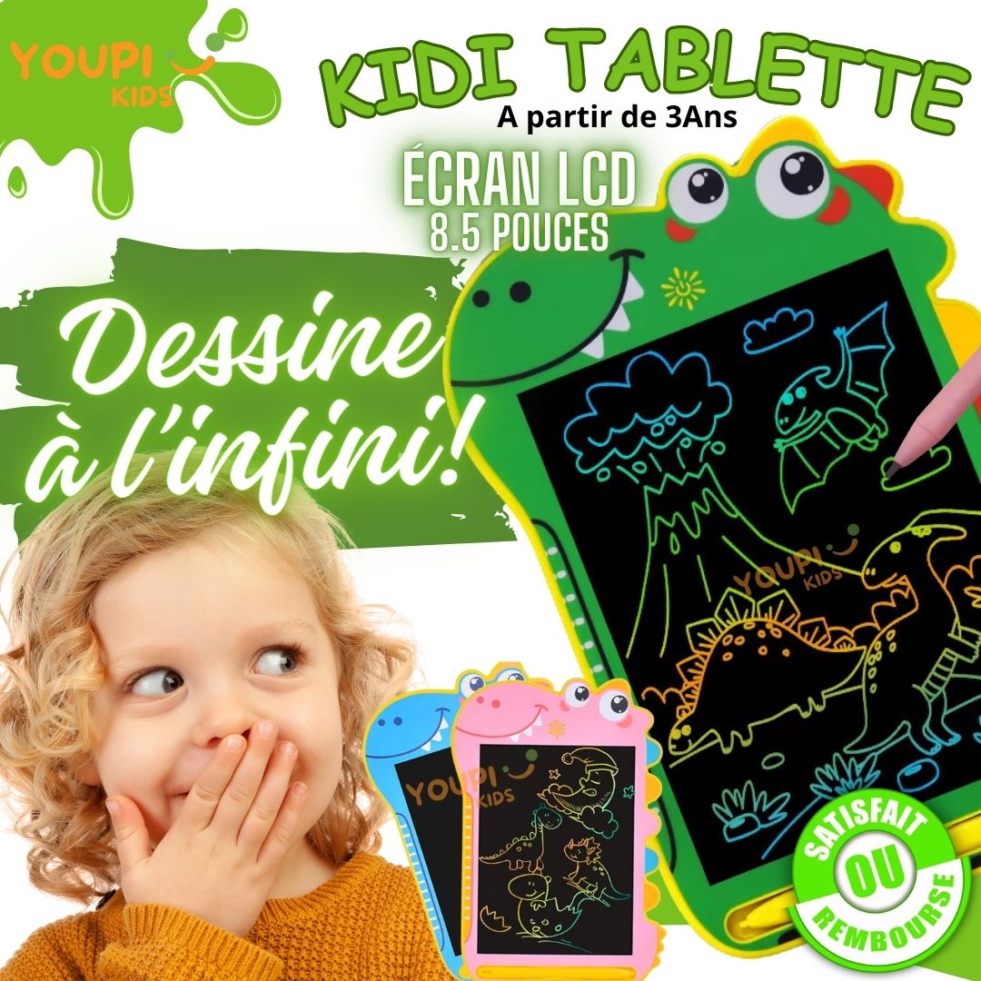 Kidi Tablette LCD " Dessine à l'infini ! " ✨🎨